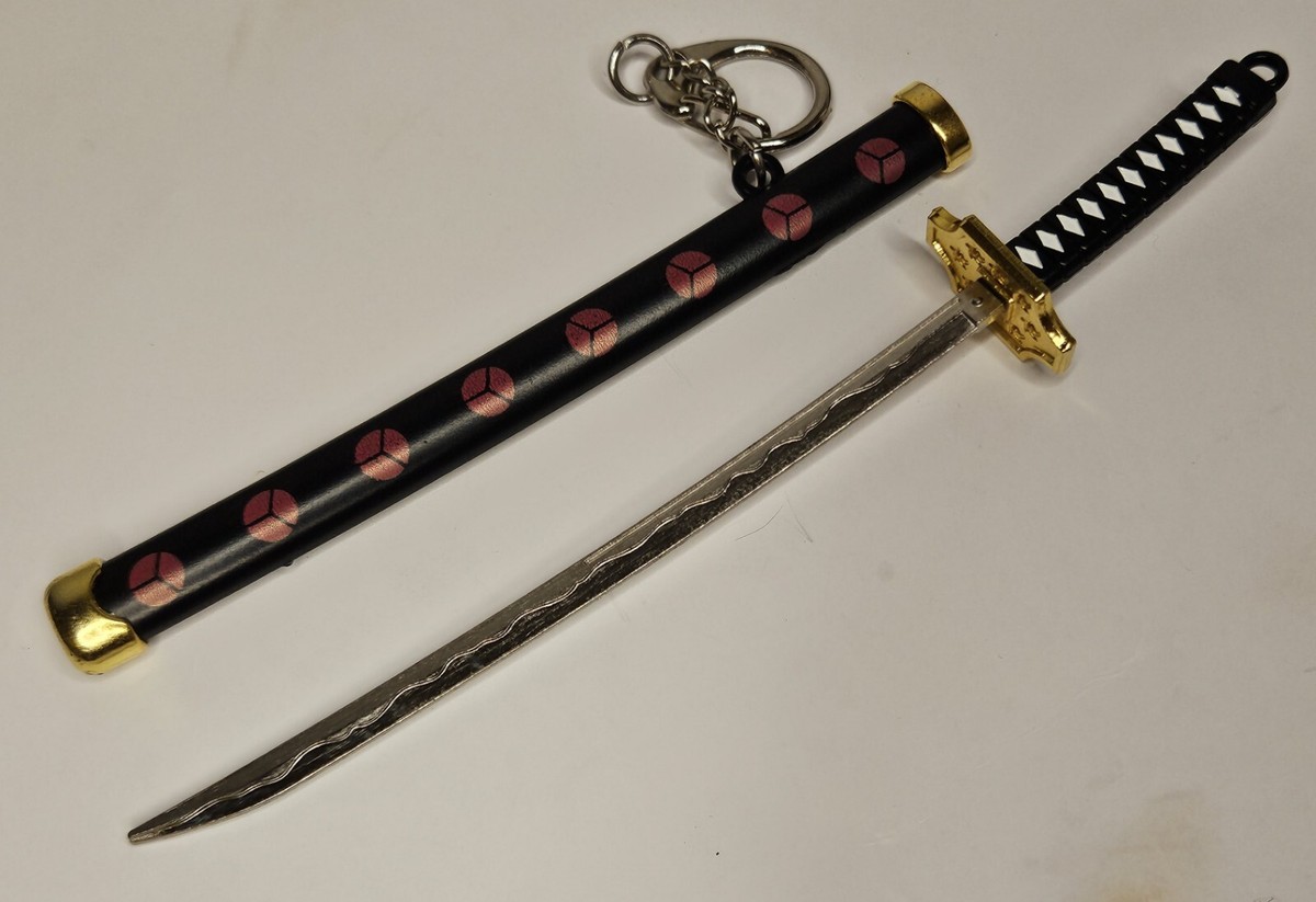 One Piece Zoro Shusui Japanese Anime Manga Replica Sword Blade Mini Keyring  15cm