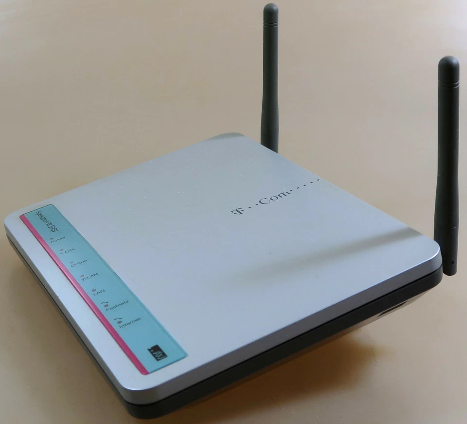 T-Com Speedport W500V WLAN-Router 100 Mbit/s ADSL ADSL2 Telekom +2x DSL-Splitter - Bild 3 von 4