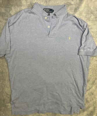 Vintage Ralph Lauren Polo Shirt Light Blue Short Sleeve Men's Med