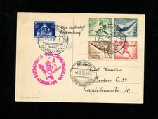 Zeppelin Sieger 427Ba 1936 LZ129 Olympic Flight Germany Post on Postcard