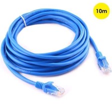 10m Cat 5E Molded Network Lan Ethernet Internet Patch Cable Blue New