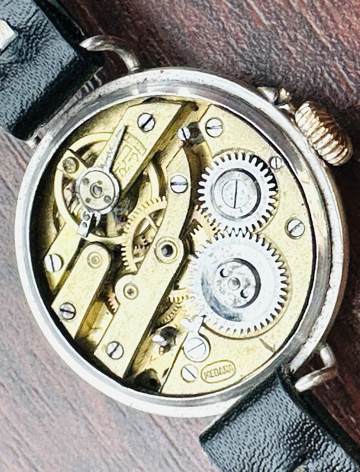 Серебряные траншейные часы Medana Super Early 1911 в офицерском стиле серебристые. - Изображение 3 из 4