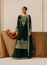 Designer Indian Pakistani top plazzo Bollywood Dress Party Wear Suit wedding
