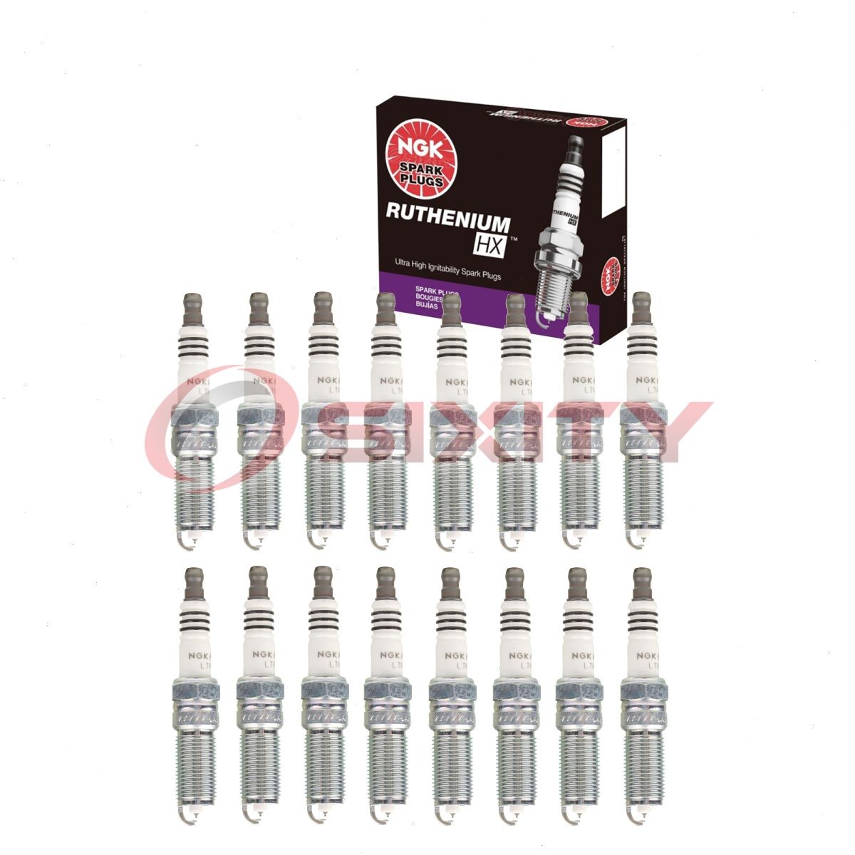 16 pc NGK Ruthenium HX Spark Plugs for 2017-2019 Ford E-350 Super Duty 6.2L ek