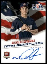 2015 Panini USA Baseball #18U-NQ Nicholas Quintana Signatures