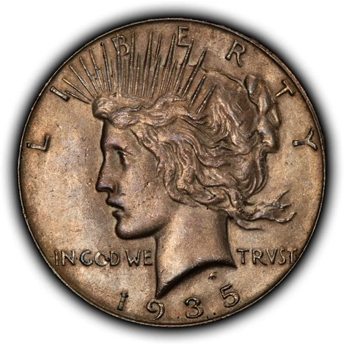 1935 $1 Silver Peace Dollar - AU - SKU-D7553