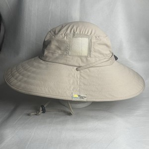 Sun Protection Zone Outdoor Wide Beige Khaki Booney Hat UPF 50+ Adjustable Cap