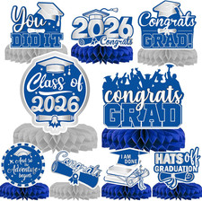 9Pcs 2026 Graduation Decorations Congrats Grad Table Centerpiece Class of 2026 G