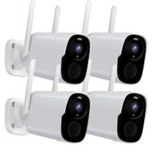 4PC Security Cameras Wireless Outdoor, 2K Battery Powered Security Camera for...