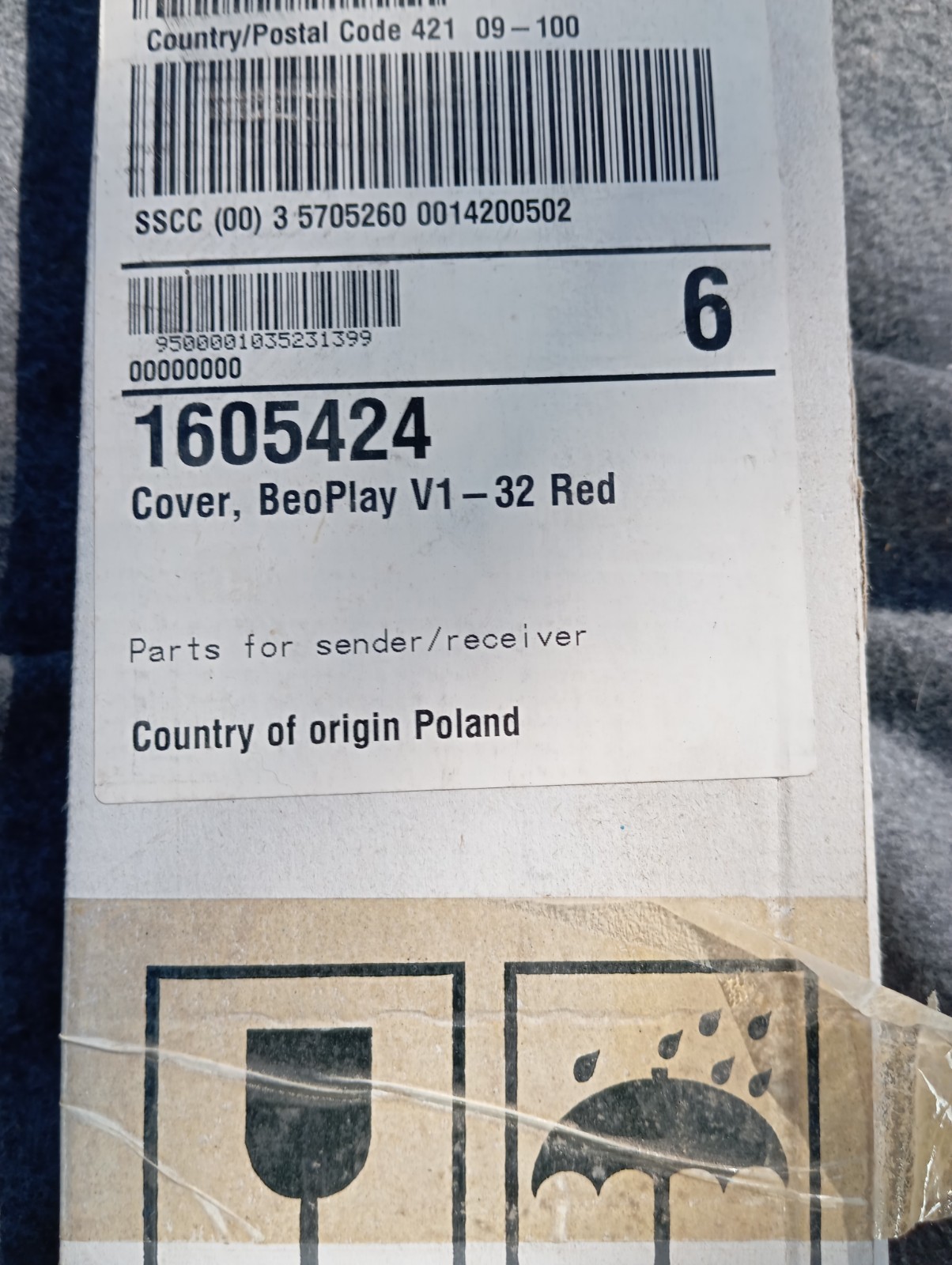 Bang & Olufsen Beoplay V1-32 Cover Red NEW