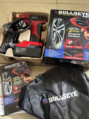 Bullseye Pro Max Deluxe Tire Inflator Portable Air Compressor - Red