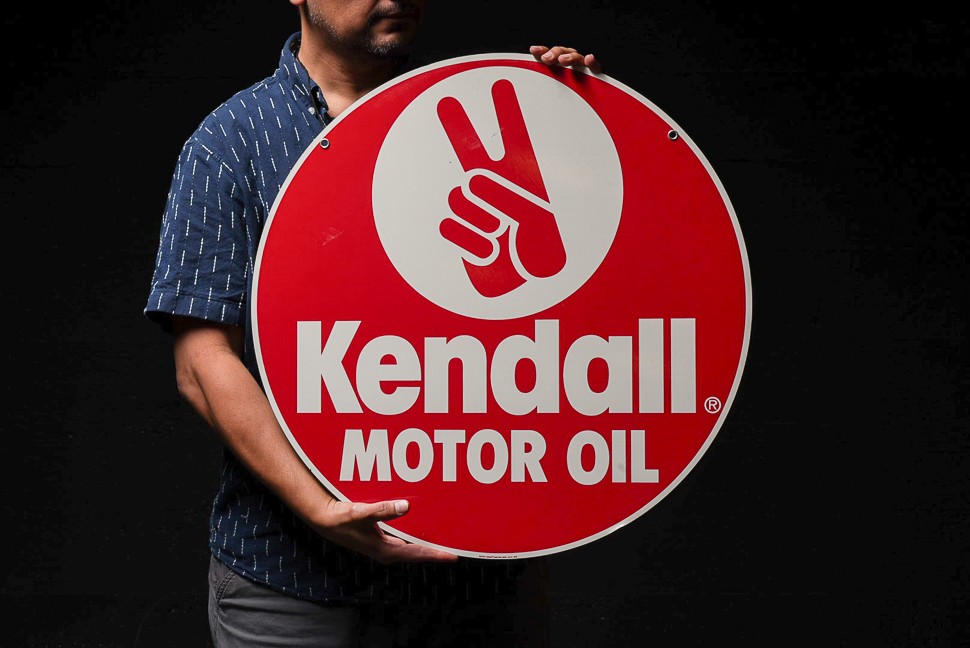 Vintage Kendall Motor Oil Tin Litho Advertising Sign | eBay