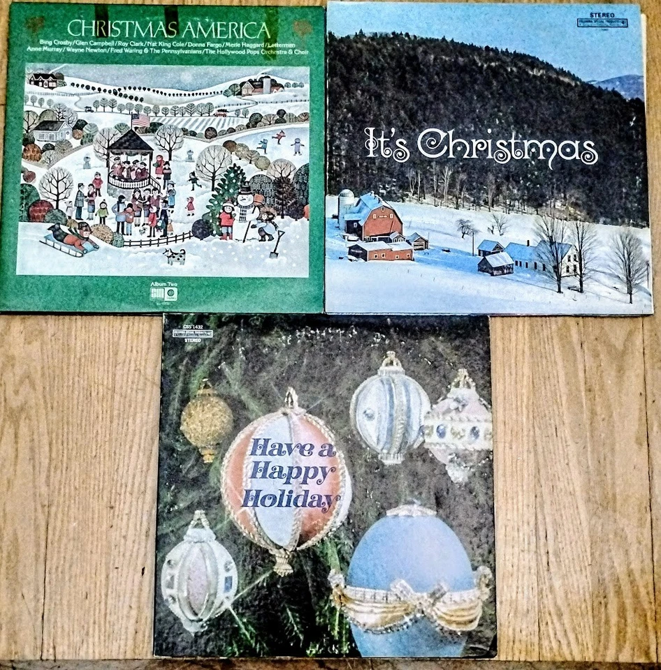 Christmas Vinyl LP Compilation Lot of 9 Country Pop Jazz Bing Elvis Como Haggard - Imagem 4 de 4