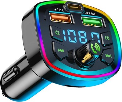 Bluetooth FM Transmitter Auto USB Type-C Schnellladung MP3 Player Adapter Radios