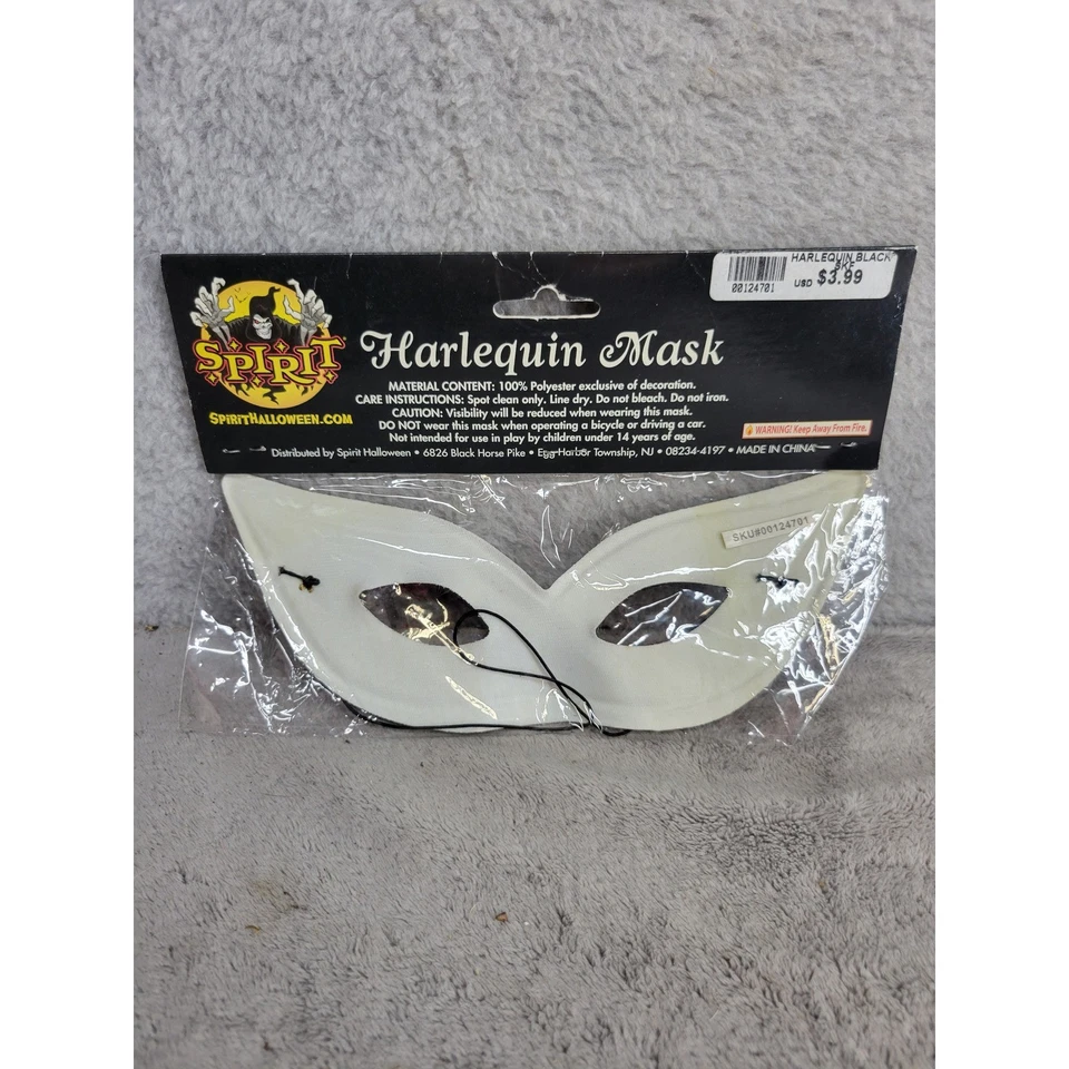 Máscara Arlequín Spirit Halloween Edades 14+ Accesorio Disfraz Negro Foto 2 de 2