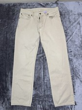 Polo Ralph Lauren Mens 32x30 Khaki Jeans Pants Tan Straight Classic Twill