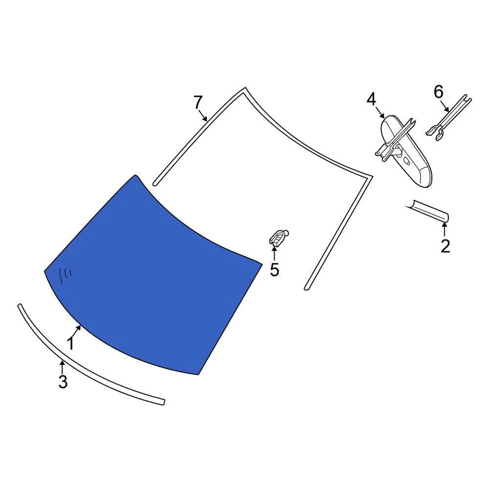 For Nissan Frontier 2010-2017 Nissan 72700ZL90A Front Windshield Foto 3 de 3