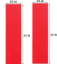 2x Red Carpet Runner For Party 2ft x 15 ft Prom Decoration Not Slip Aisle Rug