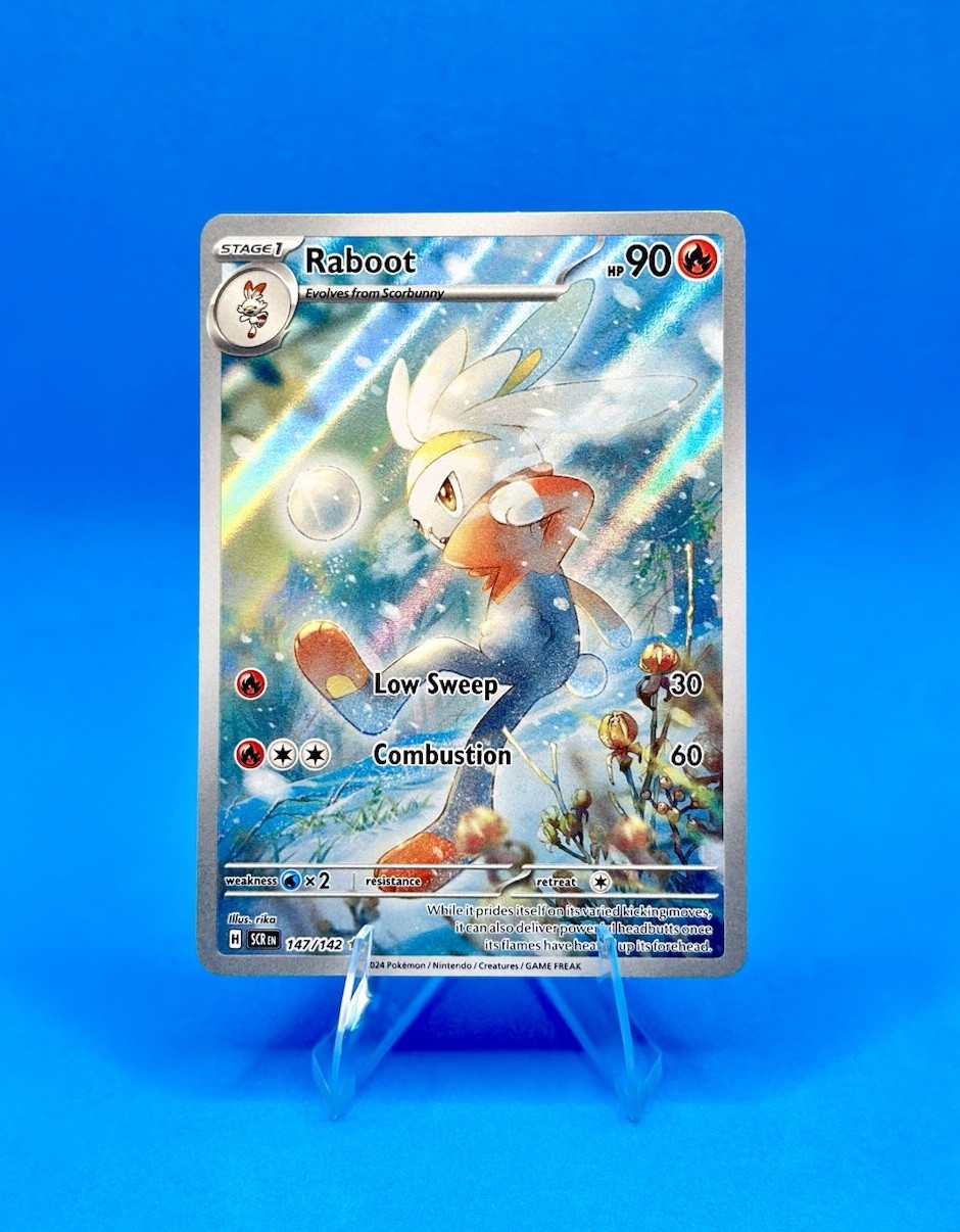 Raboot 147/142 Stellar Crown Illustration Rare Pokemon Card NM