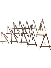 15pk 7.5x5" Mini Natural Wood Display Easel A-Frame Artist Tripod Holder Stand