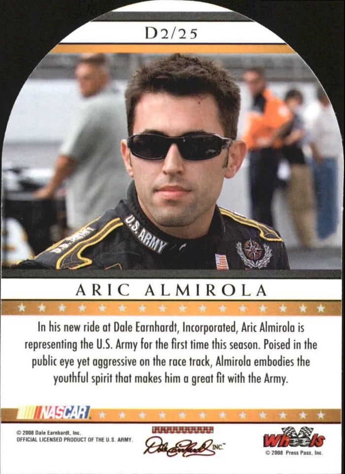 2008 Wheels American Thunder Delegates #D2 Aric Almirola - RAC - Image 2 of 2
