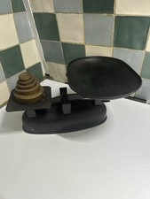 Old Fashioned Kitchen Scales With Five Imperial Weights