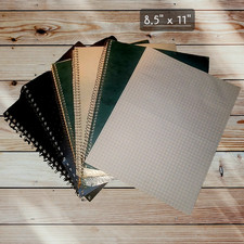 Huge Lot - 8.5" x 11" Graph Paper Notebooks Spiral Bound/Loose Leaf Grid Paper