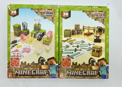 Minecraft Papercraft Overworld Animal Mobs & Utility Open Box Read Description