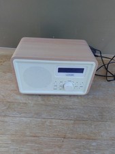 Logik - DAB/FM Digital Radio Alarm Clock - Wood & White - Good working condition