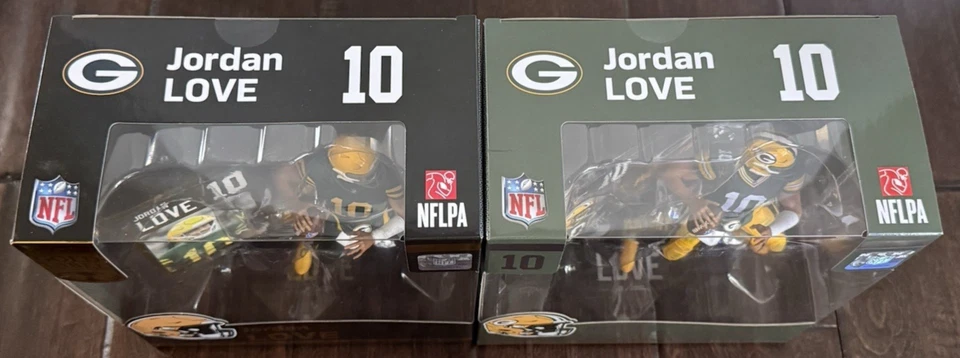 Conjunto de 2 bonecos Jordan Love McFarlane Chase Gold Rush + Home Green Bay Packers novo - Imagem 2 de 4