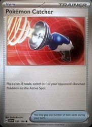 Pokemon Catcher 187/198 Scarlet & Violet Base Set Common Trainer