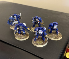 Games Workshop Warhammer 40K Space Marines Ultramarines Terminators 5 Painted