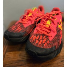 Under Armour Kids SCRAMJET Running Shoes Orange Black Yellow Size 5Y
