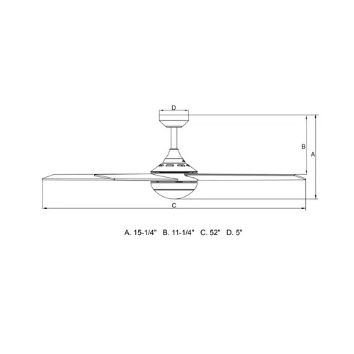 Vaxcel Lighting F0125 52" 4 Blade Indoor LED Ceiling Fan - Black - Picture 12 of 12