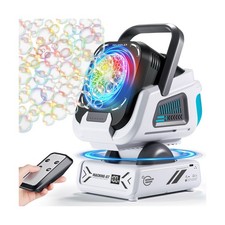 Upgraded Bubble Machine with Remote Control, Automatic Rotation  R... Fast Ship