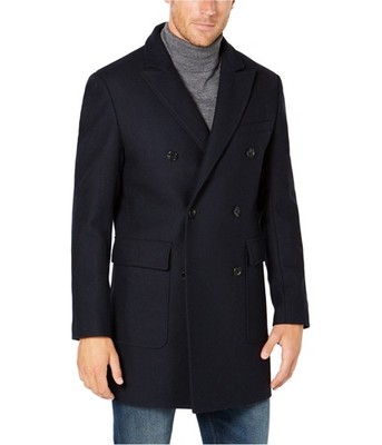 Michael Kors Mens Malone Top Coat, Blue, 42 Long