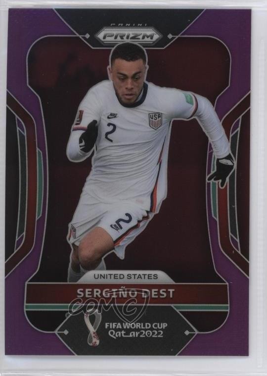 2022 Panini Prizm World Cup Qatar Purple Prizm 181/199 Sergino Dest #206 1d59