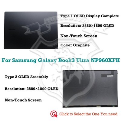 OLED LCD Display Komplett Montage For Samsung Galaxy Book3 Ultra NP960XFH-XA2FR