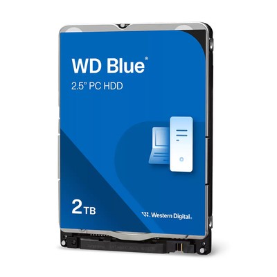WD 2TB Blue PC Mobile Internal Hard Drive HDD, 5400 RPM, 128MB Cache - WD20SPZX