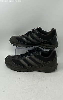 Adidas Mens Turf Hog LX Low G67096 Black Lace-Up Football Cleats Size 12