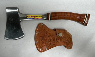 NICE Vtg Estwing #24 Sportsman s Axe Hatchet w/No. 1 Acorn Leather Sheath (A20)