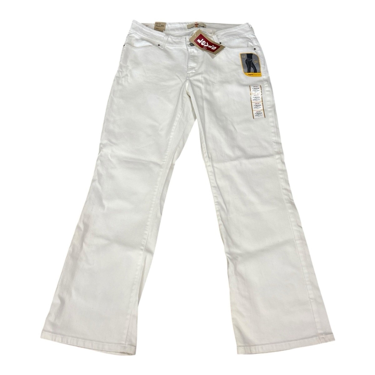 Levi's 529 Curvy Bootcut Jeans Women Size 14 M (34x32) White Denim
