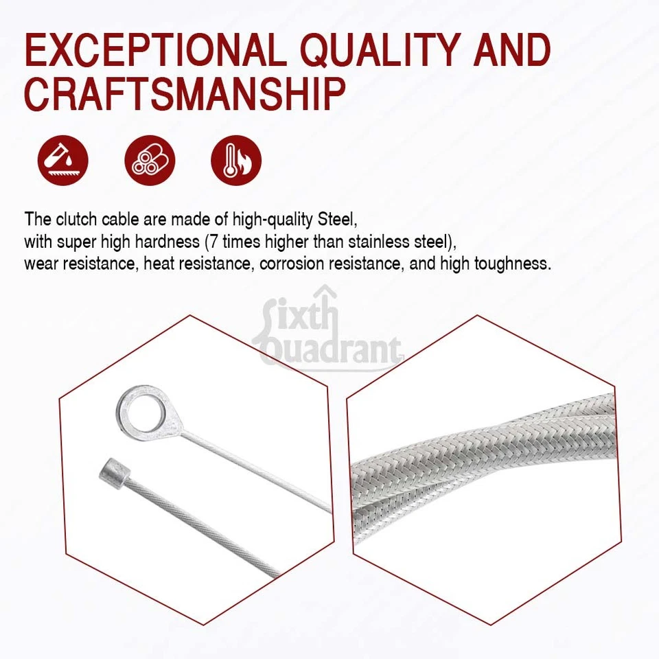 Cable de embrague de acero 71" para Harley Iron 883 XL883N Sportster 1200 883 2011-2015 Foto 3 de 4