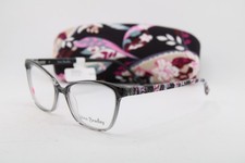 NEW VERA BRADLEY GENEVIVE BOTANICAL PAISLEY PINK GREY AUTHENTIC EYEGLASSES 52-16