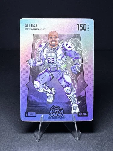 2026 Bo Jackson Battle Arena “ALL DAY” ADRIAN PETERSON DEBUT Steel Battle Foil