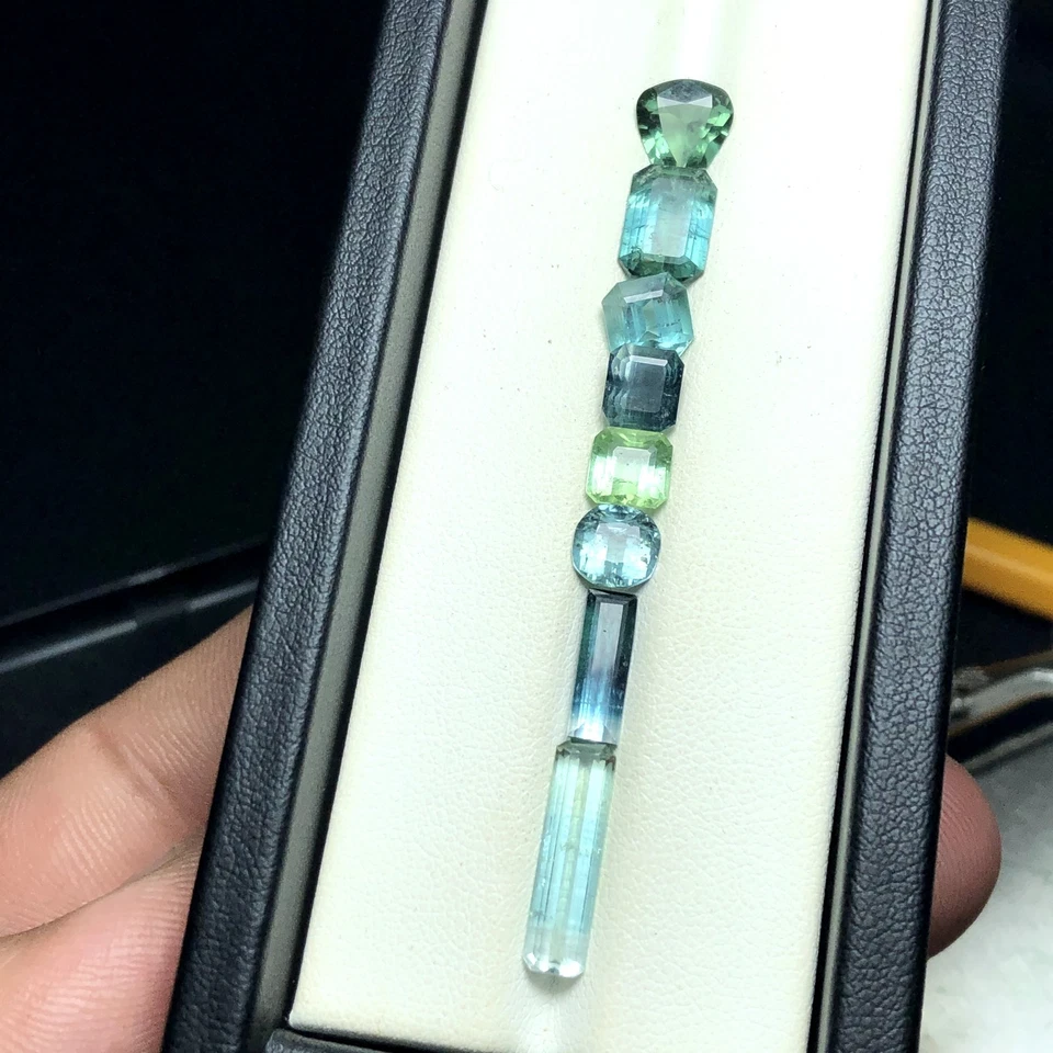 "Natural Tourmaline Cut Stones Lot – Multi Color Faceted Gemstones for Jewelry  - Image 4 of 4