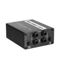 Passive Stereo Direct Box Dual Channel XLR Input 1/4” Output Low Distortio
