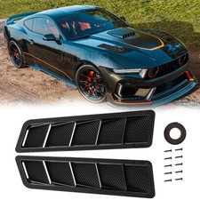 For Ford Mustang Gt Carbon Fiber Car Hood Vent Scoop Louver Scoop Cover Air Flow