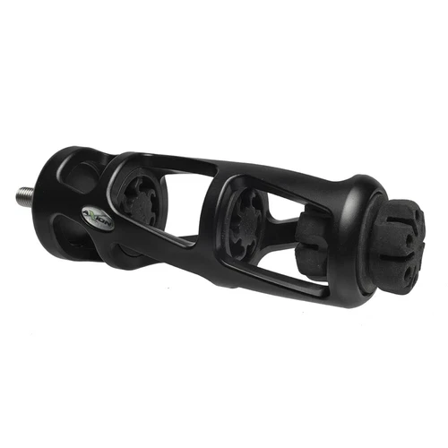 AXION ARCHERY BLACK DNA  BOW STABILIZER WITH 3  BLACK  HYBRID  DAMPERS
