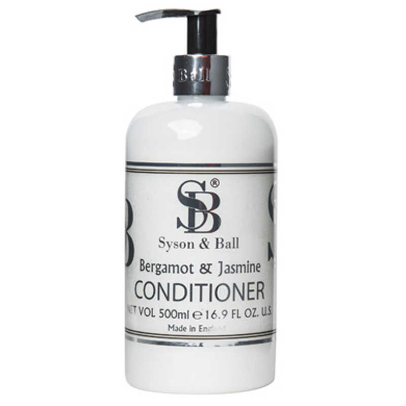 Syson & Ball Hair Conditioner Bergamot & Jasmine Scent 500ml Pump Bottle for Spa